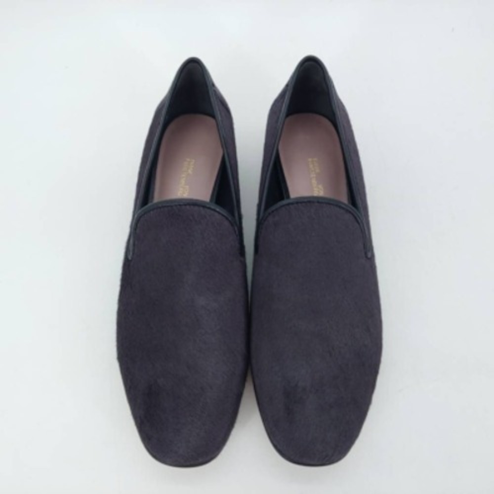 Diane Von Furstenberg Shoes Womens Leiden-4  Black 7.5‎ Leather Loafer Real Fur